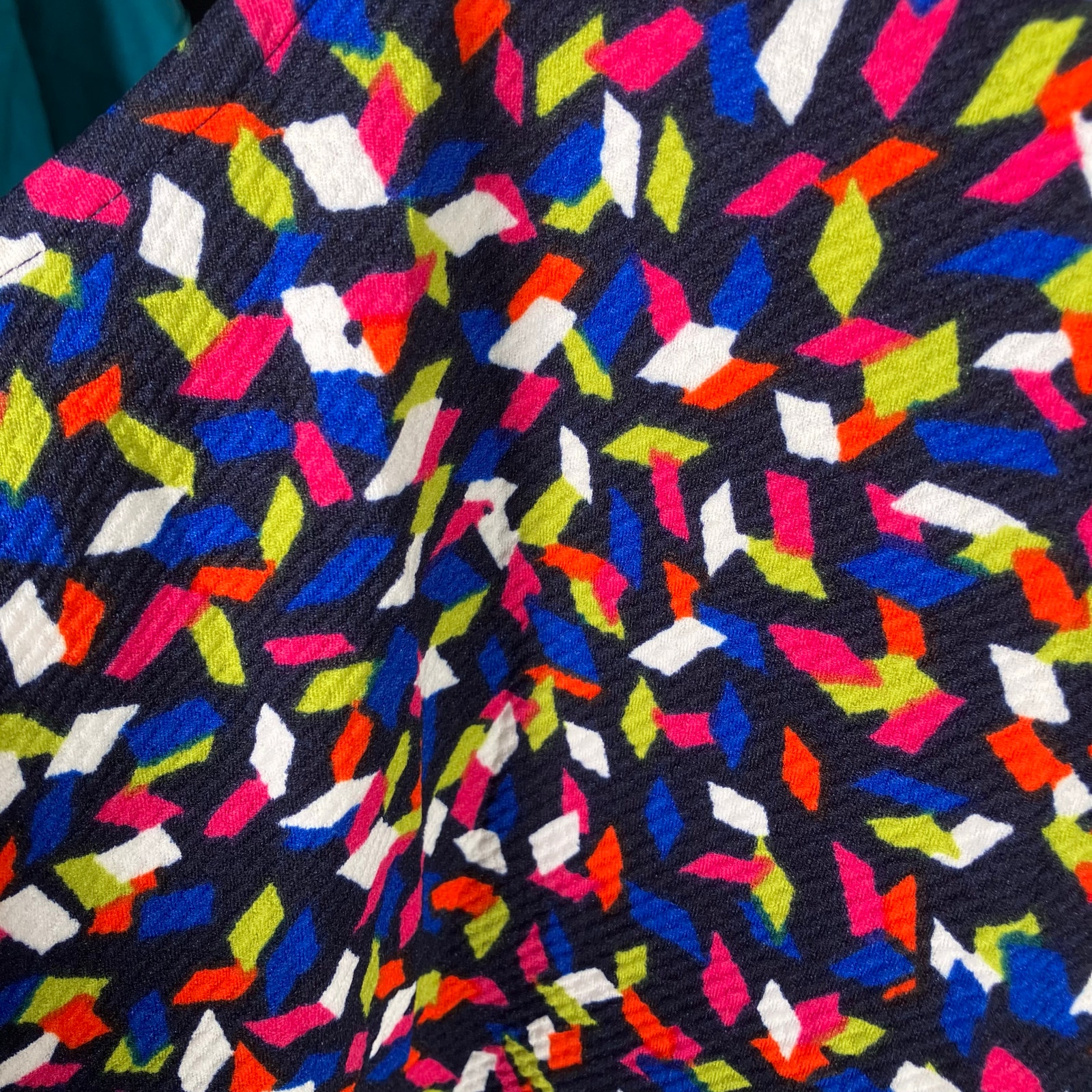 Leota Ava Sleeveless Dress Fiesta Confetti Print Size 4l Made In Usa Fit & Flare — image 8 of 8